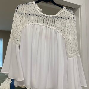 Lilly Pulitzer White Crochet Blouse